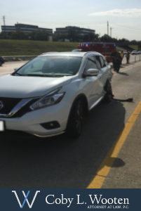 Car after rear-end accident